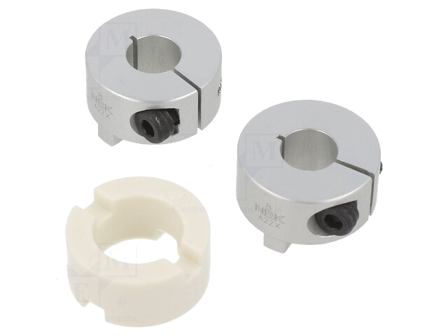 Koppeling; Ø: 20mm; Ø1: 8mm; Ø2: 8mm; aluminium Koppeling; Ø: 20mm; Ø1: 8mm; Ø2: 8mm; aluminium